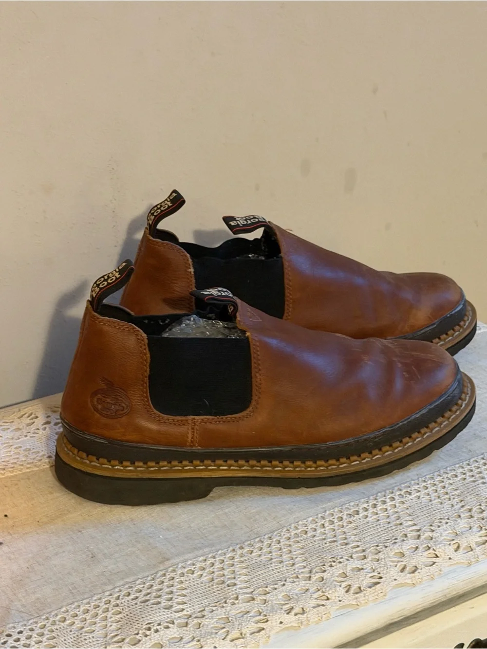 Georgia Boot Revamp Romeo Soft Toe Work Boot Brown Mens Size 13 W